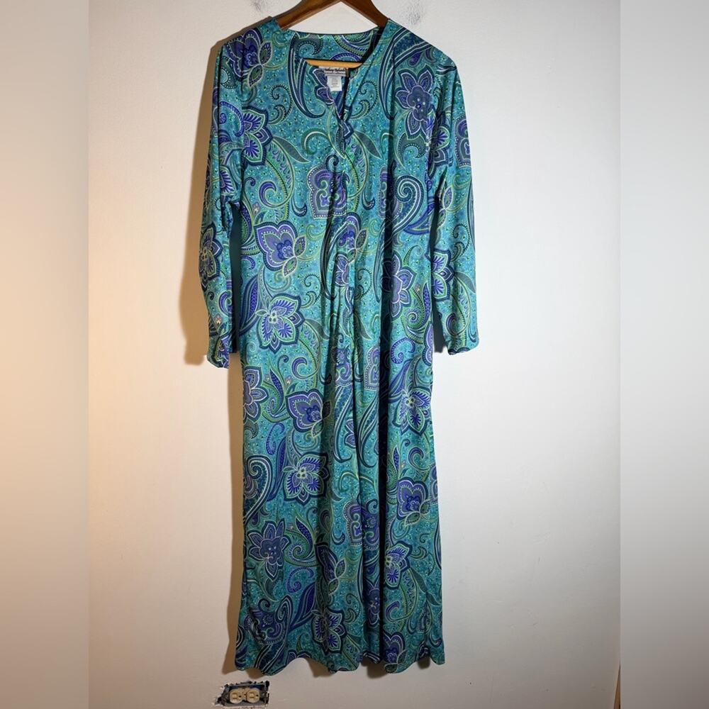 Anthony Richards Blue and Green Paisley Robe